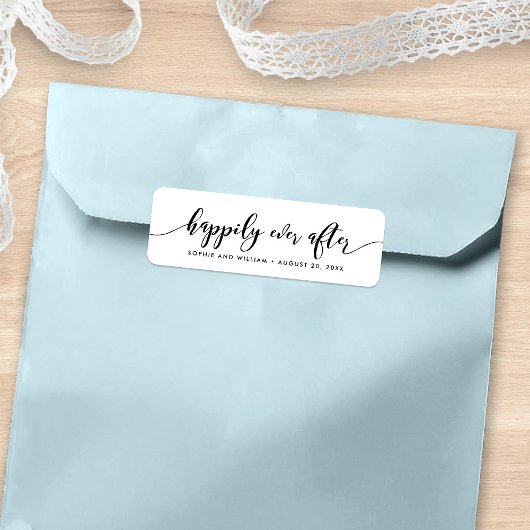 Relax Scripts Happily Ever After Wedding Favor Etiket