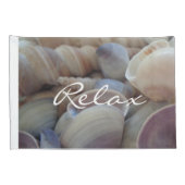 Relax Sea Shells Summer Beach Natural Photo Kussensloop (Achterkant-Rechts)