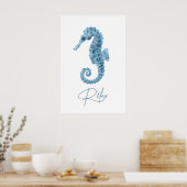Relax Seahorse Badkamer Poster (Keuken)