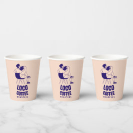Relax & Sip Minimal logo Papieren Bekers