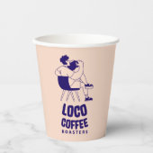 Relax & Sip Minimal logo Papieren Bekers (Voorkant)