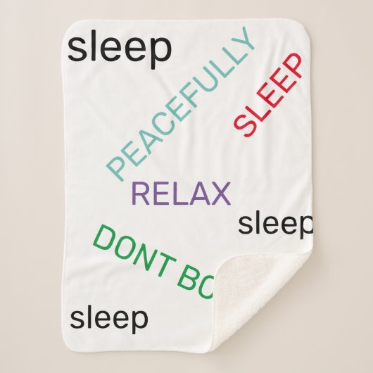 Relax slaapdeken sherpa deken (Voorkant)