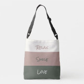  Relax Smile Love Cross Body Canvas tas (Achterkant)