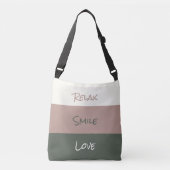  Relax Smile Love Cross Body Canvas tas (Voorkant)