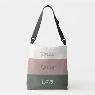 Relax Smile Love Cross Body Canvas tas