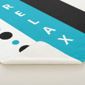 Relax stippen strepen zwart azuur sherpa deken (3/4)