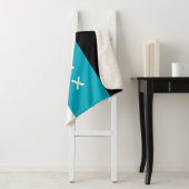 Relax stippen strepen zwart azuur sherpa deken (In situ)