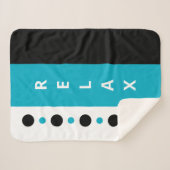 Relax stippen strepen zwart azuur sherpa deken (Voorkant (horizontaal))