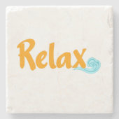 Relax Stone Coaster Stenen Onderzetter (Voorkant)