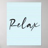 Relax Stripes Badkamer muurkunst poster (Voorkant)