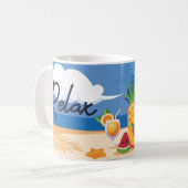 RELAX Summer aan de strand Koffiemok (Voorkant links)