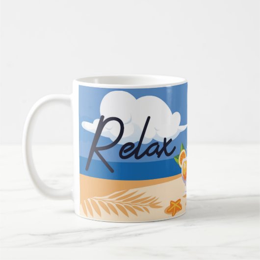 RELAX Summer aan de strand Koffiemok (Links)