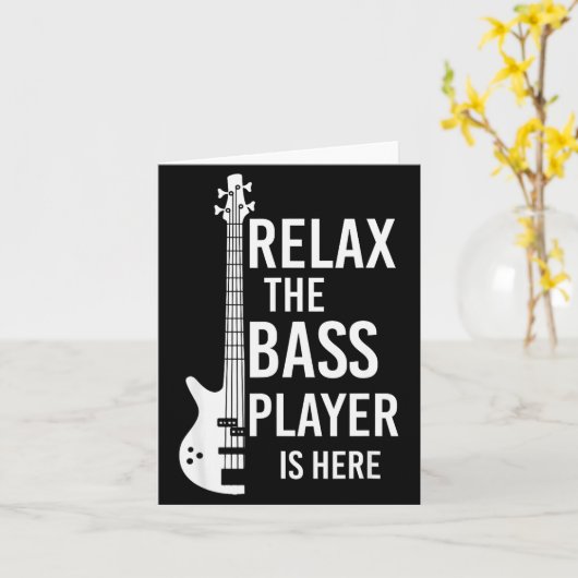 Relax The B Player Is Here B Guitar  Kaart (Gele Bloem)
