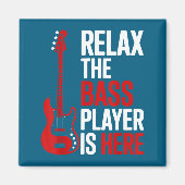 Relax The B Player Is Here Retro Guitar Musician F Magneet (Voorkant)