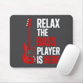 Relax The B Player Is Here Retro Guitar Musician F Muismat (Met muis)