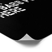 Relax The B Player Is Here Retro Guitar Musician F Poster (Hoek)