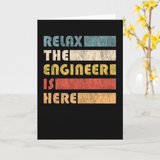 Relax The Engineer For Engineers Kaart (Gele Bloem)