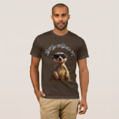 Relax – The World Can Wait | Cool Meerkat with Sun T-shirt (Voorkant volledig)