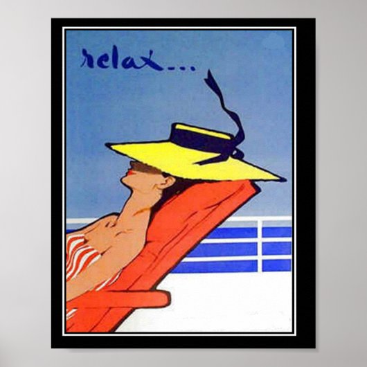 Relax Travel Vintage poster (Voorkant)