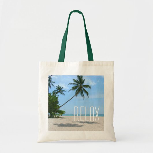 "Relax" Tropische Strandtas Tote Bag (Voorkant)