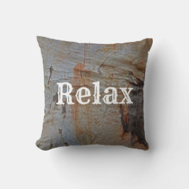 Relax Woodgrain Tree Bark Foto Brown Rustic Kussen