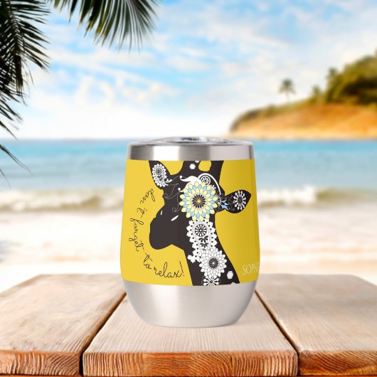 Relax - Yellow Funky Funny Giraffe (Strand (Gedraaid)  )