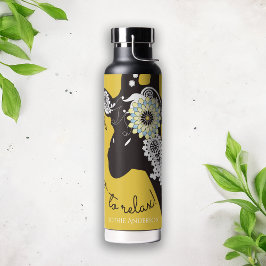 Relax - Yellow Funky Funny Giraffe Waterfles