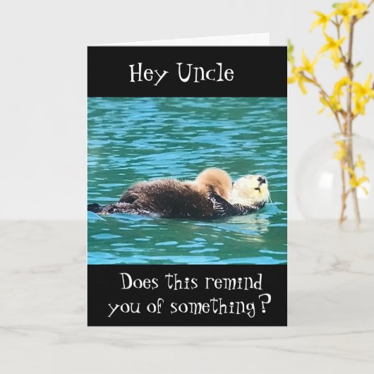 **RELAX ZOALS HEM OP DE TWEEDE DAG UNCLE** KAART (Gele Bloem)