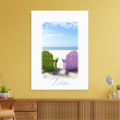 relaxatie aan het strand canvas afdruk (Insitu (Woonkamer))