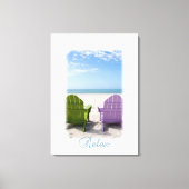 relaxatie aan het strand canvas afdruk (Voorkant)