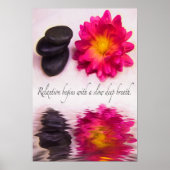Relaxatie begint met Zen Stones en Dahlia Poster (Voorkant)