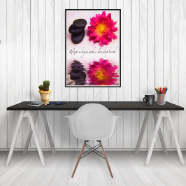 Relaxatie begint met Zen Stones en Dahlia Poster