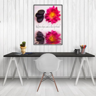 Relaxatie begint met Zen Stones en Dahlia Poster
