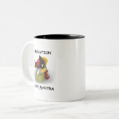 Relaxatie is mijn mantra (code Java Duke) Tweekleurige Koffiemok (Voorkant links)