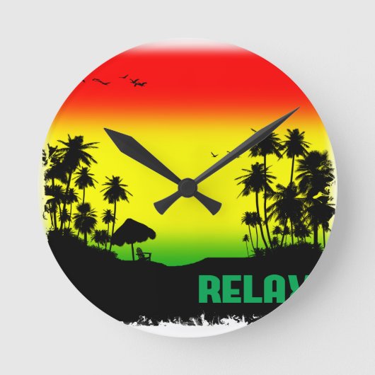 relaxatie rasta ronde klok (Voorkant)