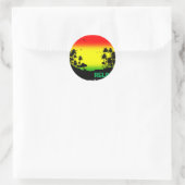relaxatie rasta ronde sticker (Tas)