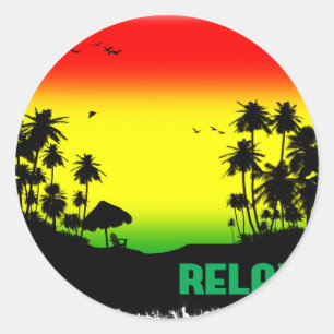 relaxatie rasta ronde sticker