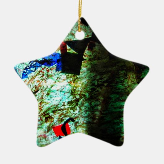 Relaxed blue texture ornament star,Dazzling calm  (Voorkant)