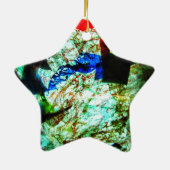 Relaxed blue texture ornament star,Dazzling calm  (Achterkant)