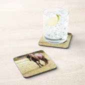 Relaxed Brown Horse Walking Bier Onderzetter (Rechterzijde)