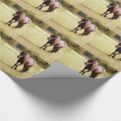 Relaxed Brown Horse Walking Cadeaupapier (Hoek)