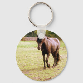 Relaxed Brown Horse Walking Sleutelhanger