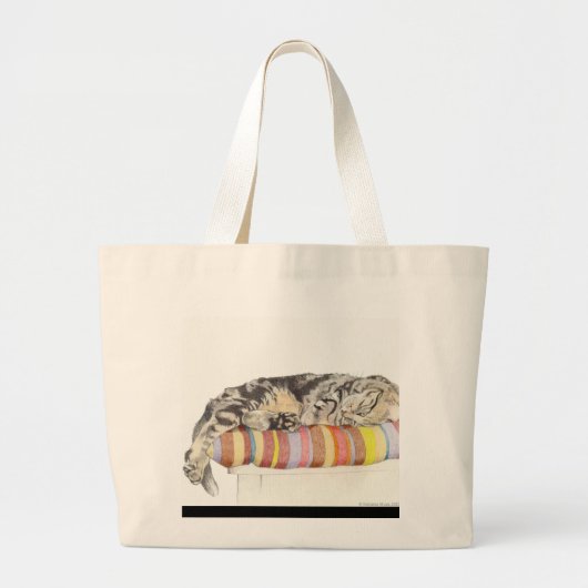 Relaxed Cat Bag Grote Tote Bag (Voorkant)