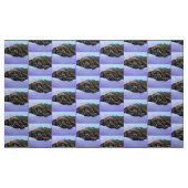 Relaxed Chocolate Labrador Retriever Dog Fabric Stof (Fat Quarter)