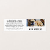 Relaxed Dog, Pet Service Gedetailleerd Visitekaartje (Buitenkant ongevouwen)