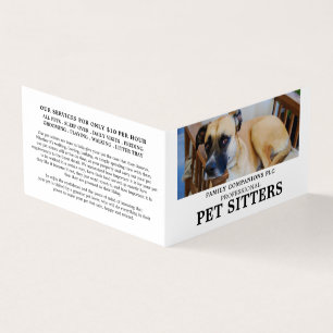 Relaxed Dog, Pet Service Gedetailleerd Visitekaartje