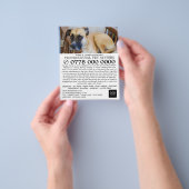 Relaxed Dog, Pet Sitting Service Adverteren Flyer (Hand)