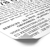 Relaxed Dog, Pet Sitting Service Adverteren Poster (Hoek)