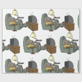 Relaxed Dog Tv bekijken Cadeaupapier (Vlak)