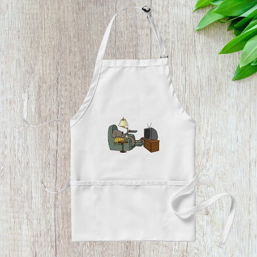 Relaxed Dog Tv bekijken Standaard Schort